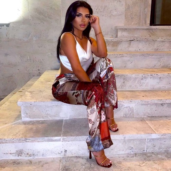 LAST ONE🔥Bloggers Fav| ZARA NWT Patchwork Printed Pants - Picture 4 of 16